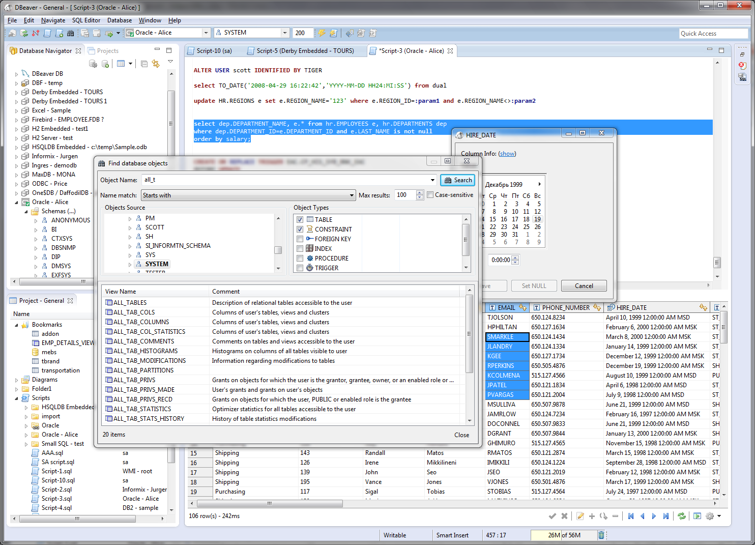 Screenshot for DBeaver 1.5.1